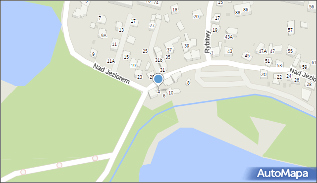 Tychy, Nad Jeziorem, 4, mapa Tychów