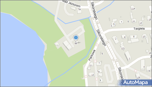 Tychy, Nad Jeziorem, 44, mapa Tychów