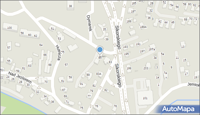 Tychy, Nad Jeziorem, 85, mapa Tychów