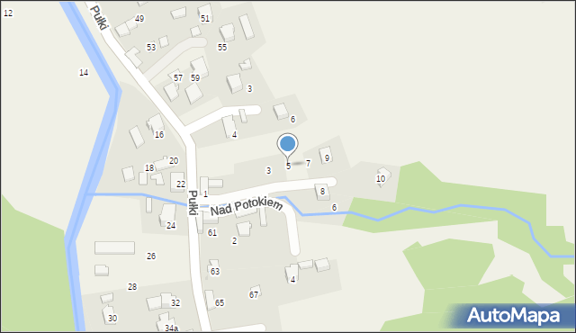 Ujsoły, Nad Potokiem, 5, mapa Ujsoły