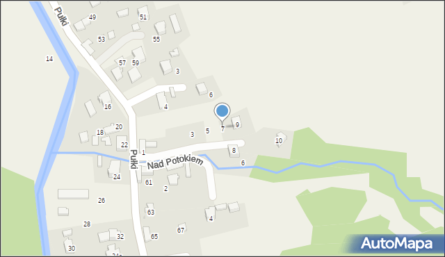 Ujsoły, Nad Potokiem, 7, mapa Ujsoły