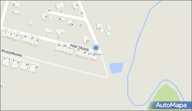 Ustka, Nad Słupią, 48, mapa Ustka