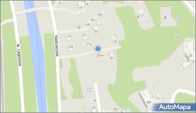 Ustroń, Nadrzeczna, 27, mapa Ustroń