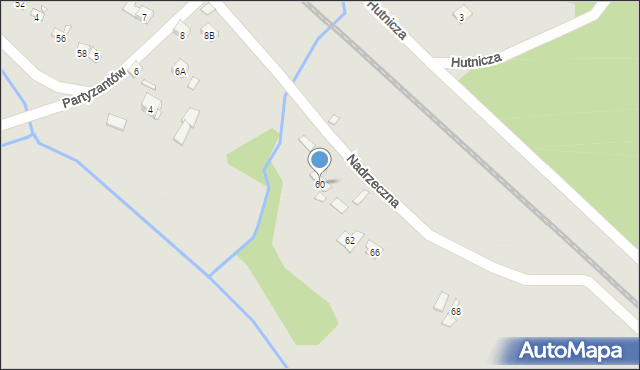 Wąchock, Nadrzeczna, 60, mapa Wąchock