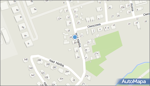 Wągrowiec, Nad Nielbą, 20, mapa Wągrowiec