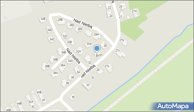 Wągrowiec, Nad Nielbą, 30, mapa Wągrowiec