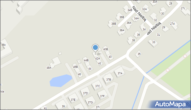 Wągrowiec, Nad Nielbą, 42B, mapa Wągrowiec