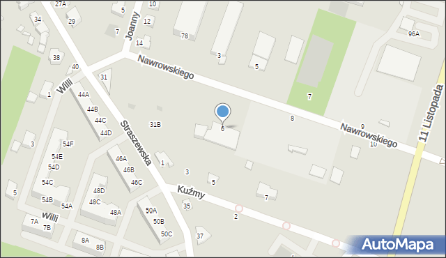 Wągrowiec, Nawrowskiego Ewarysta, ks., 6, mapa Wągrowiec