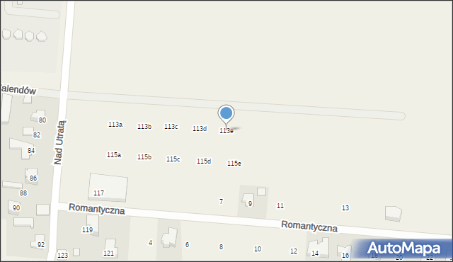 Walendów, Nad Utratą, 113e, mapa Walendów