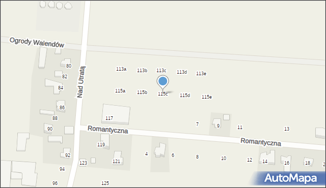 Walendów, Nad Utratą, 115c, mapa Walendów