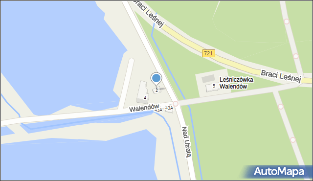 Walendów, Nad Utratą, 2, mapa Walendów