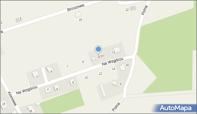 Warcino, Na Wzgórzu, 11, mapa Warcino