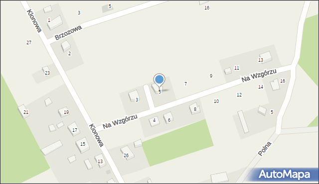 Warcino, Na Wzgórzu, 5, mapa Warcino