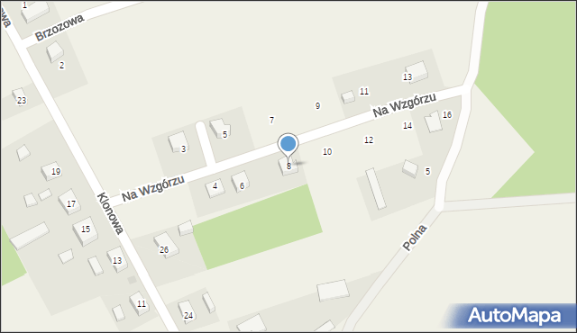 Warcino, Na Wzgórzu, 8, mapa Warcino