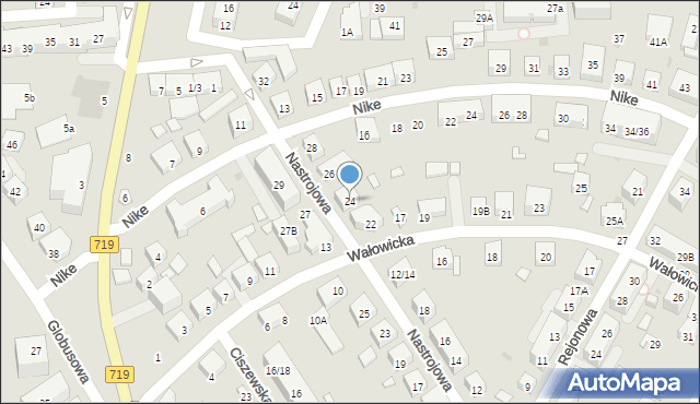 Warszawa, Nastrojowa, 24, mapa Warszawy