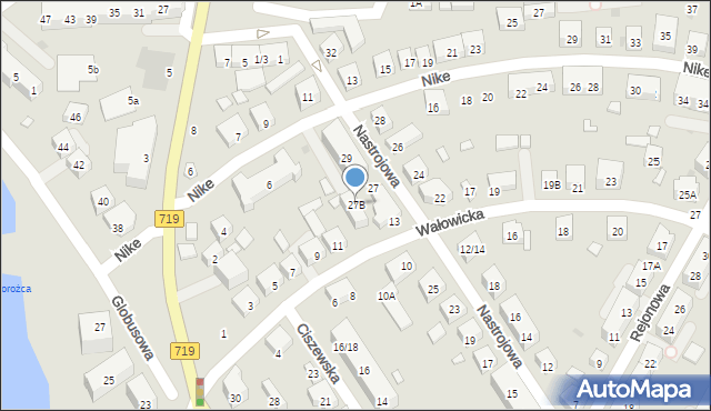 Warszawa, Nastrojowa, 27B, mapa Warszawy