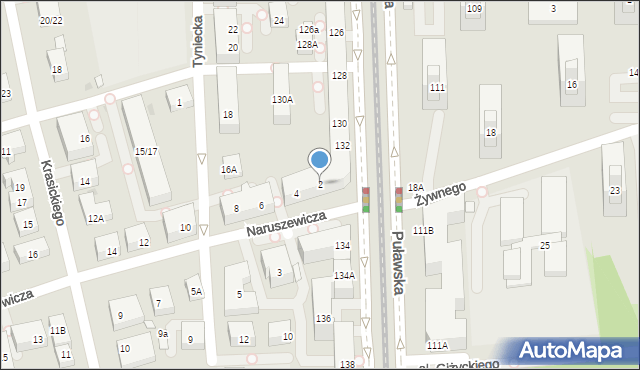 Warszawa, Naruszewicza Adama, 2, mapa Warszawy