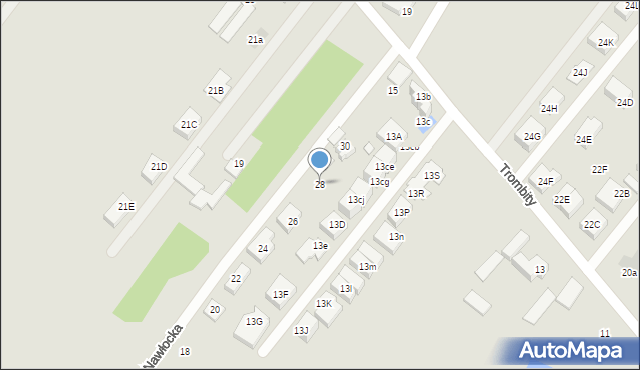 Warszawa, Nawłocka, 28, mapa Warszawy