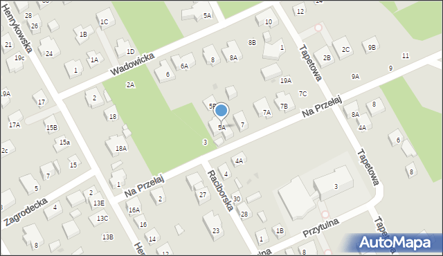 Warszawa, Na Przełaj, 5A, mapa Warszawy