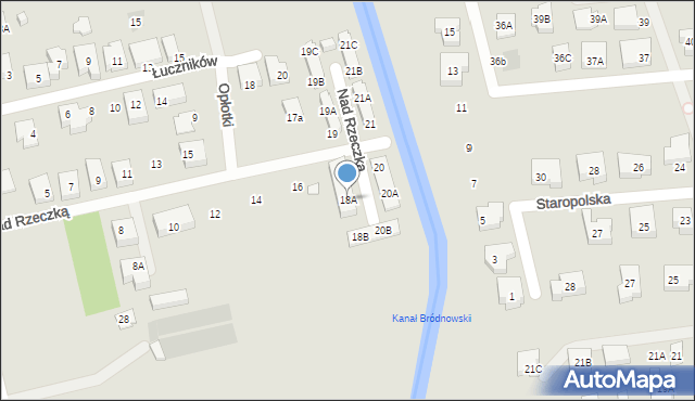 Warszawa, Nad Rzeczką, 18A, mapa Warszawy