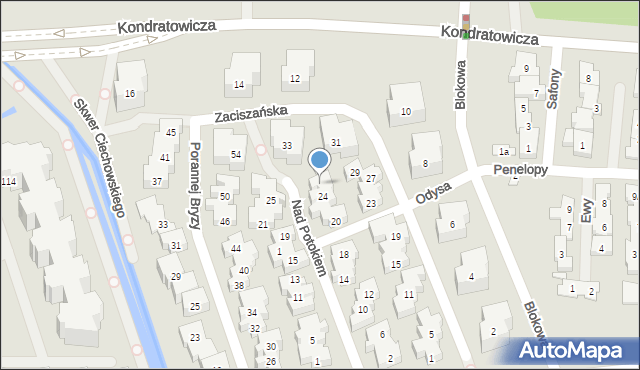 Warszawa, Nad Potokiem, 26, mapa Warszawy