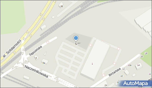 Warszawa, Naczelnikowska, 54, mapa Warszawy