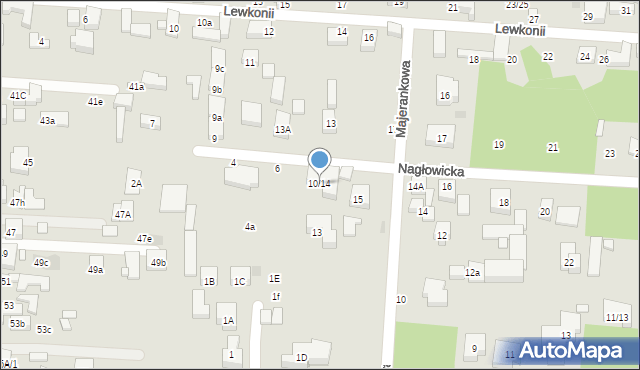 Warszawa, Nagłowicka, 10/14, mapa Warszawy