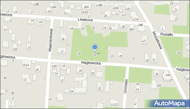 Warszawa, Nagłowicka, 21, mapa Warszawy