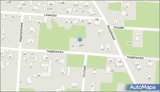Warszawa, Nagłowicka, 25, mapa Warszawy