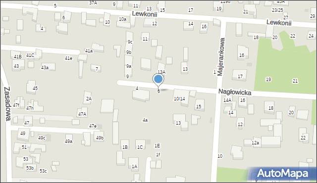 Warszawa, Nagłowicka, 6, mapa Warszawy