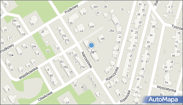 Warszawa, Narcyzowa, 12B, mapa Warszawy