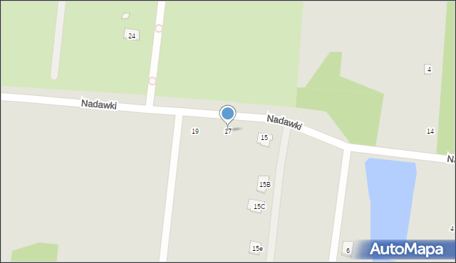 Wasilków, Nadawki, 17, mapa Wasilków