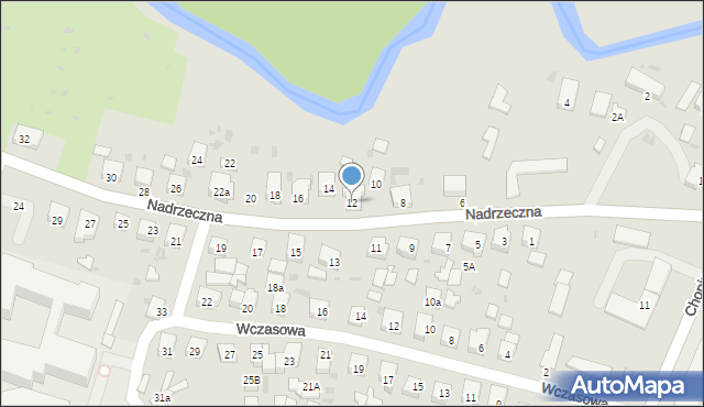 Wejherowo, Nadrzeczna, 12, mapa Wejherowo