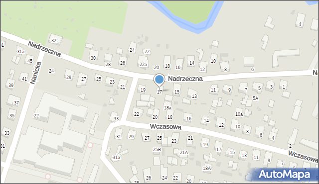 Wejherowo, Nadrzeczna, 17, mapa Wejherowo