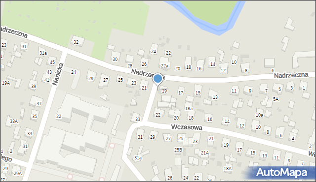 Wejherowo, Nadrzeczna, 19a, mapa Wejherowo