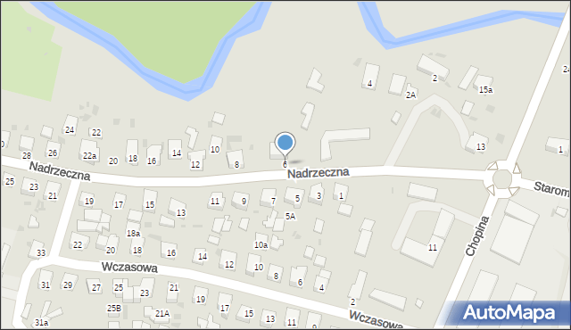 Wejherowo, Nadrzeczna, 6, mapa Wejherowo