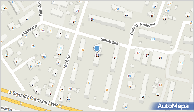 Wejherowo, Nanicka, 12, mapa Wejherowo