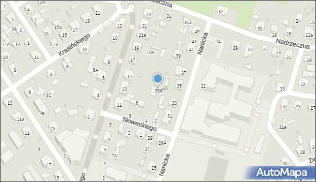 Wejherowo, Nanicka, 33A, mapa Wejherowo