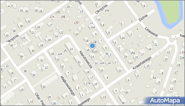 Wejherowo, Narutowicza Gabriela, 14A, mapa Wejherowo