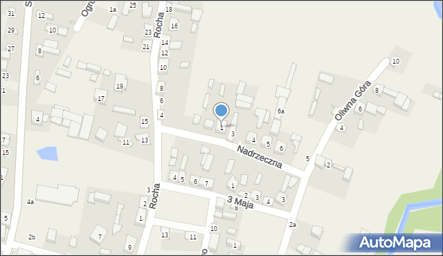 Widawa, Nadrzeczna, 1, mapa Widawa