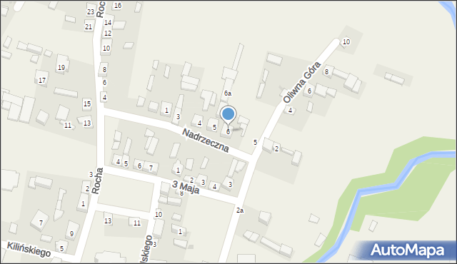 Widawa, Nadrzeczna, 6, mapa Widawa