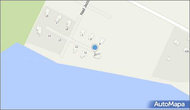 Wiechowo, Nad Jeziorem, 10, mapa Wiechowo