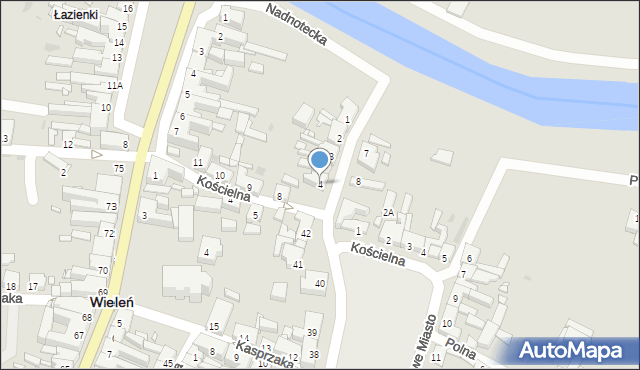 Wieleń, Nadnotecka, 4, mapa Wieleń