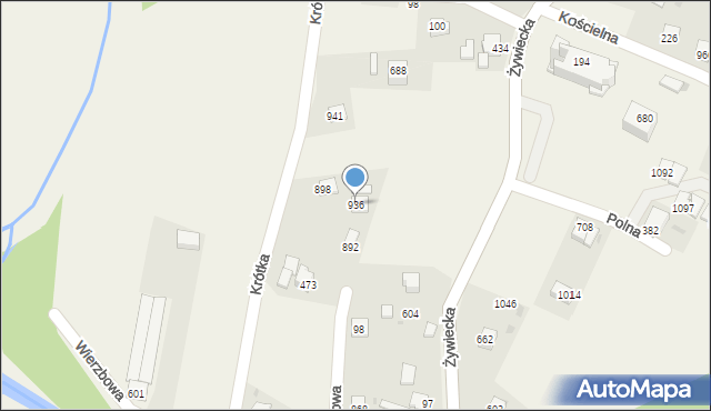 Wieprz, Nad Sołą, 936, mapa Wieprz