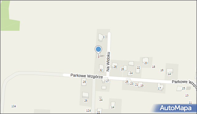 Wilczkowice, Na Widoku, 1, mapa Wilczkowice