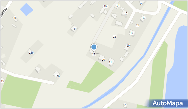 Wilga, Nadrzeczna, 22, mapa Wilga