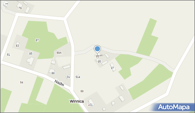 Winnica, Nadwiślańska, 93, mapa Winnica