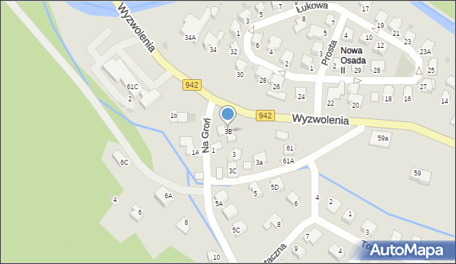 Wisła, Na Groń, 3B, mapa Wisła