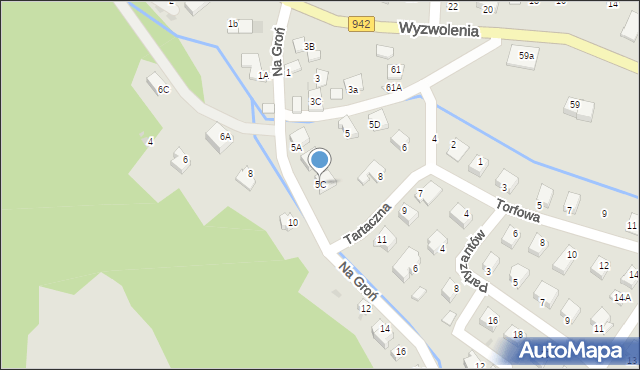 Wisła, Na Groń, 5C, mapa Wisła