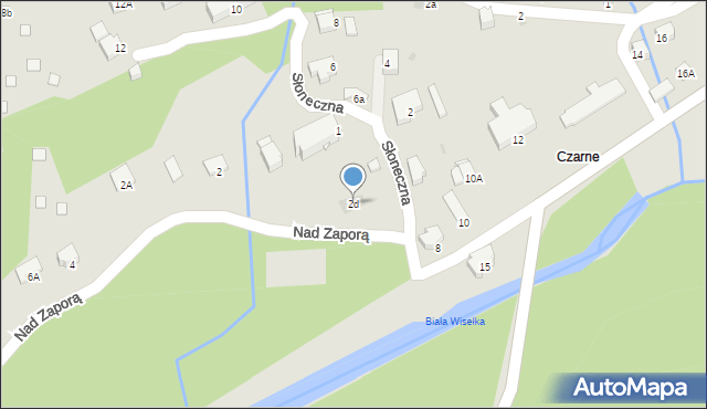 Wisła, Nad Zaporą, 2d, mapa Wisła